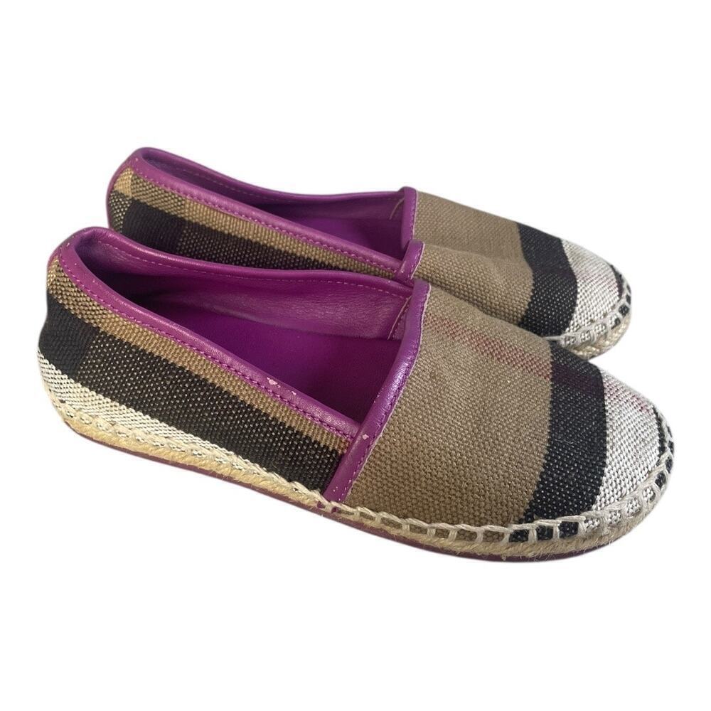 Burberry Toddler Girls Check Mews Espadrille Slip On Shoes Size-28 (11)